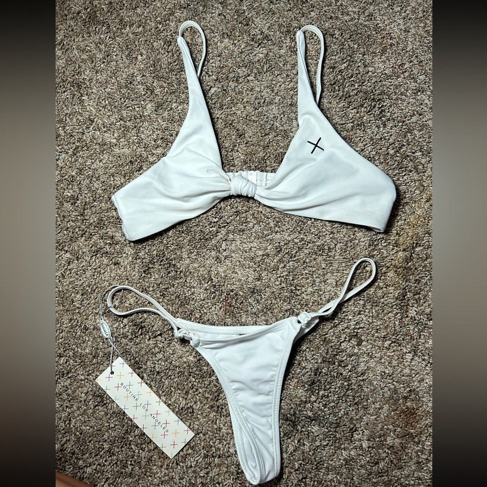 White Boutine LA bikini top - TOP ONLY